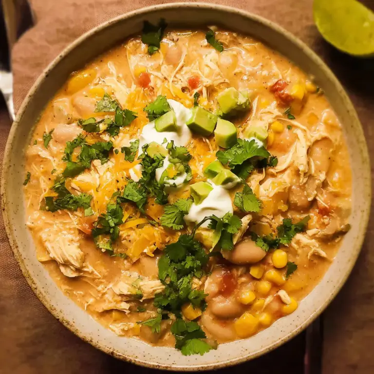 Crockpot Healthy White Chicken Chili