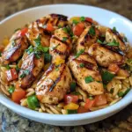 Easy Balsamic Chicken & Veggie Orzo