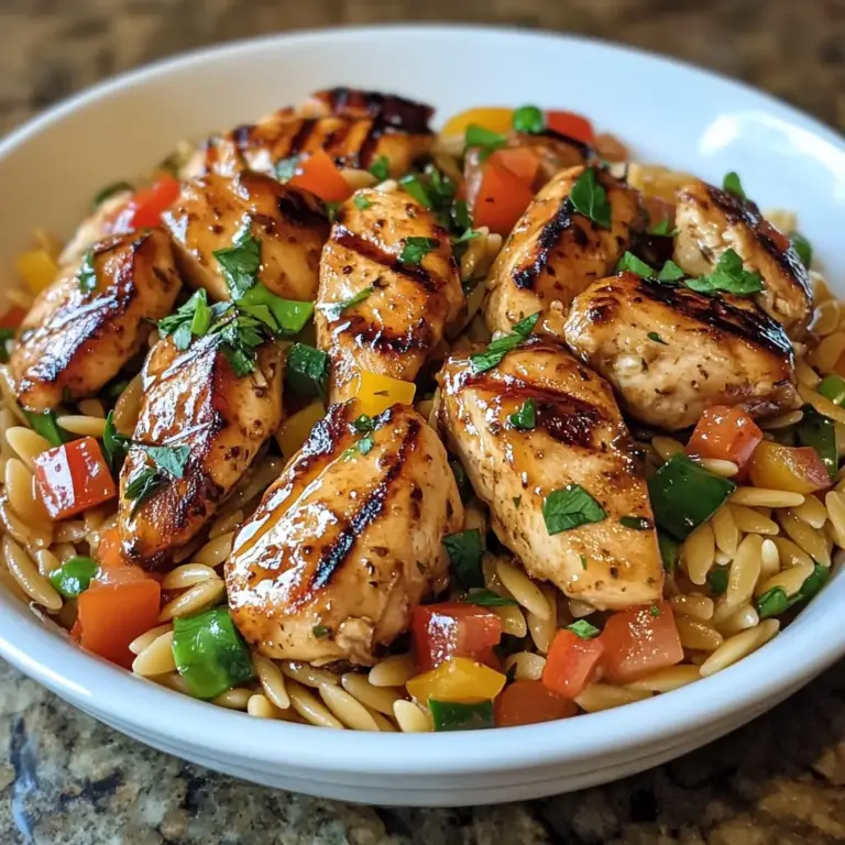 Easy Balsamic Chicken & Veggie Orzo