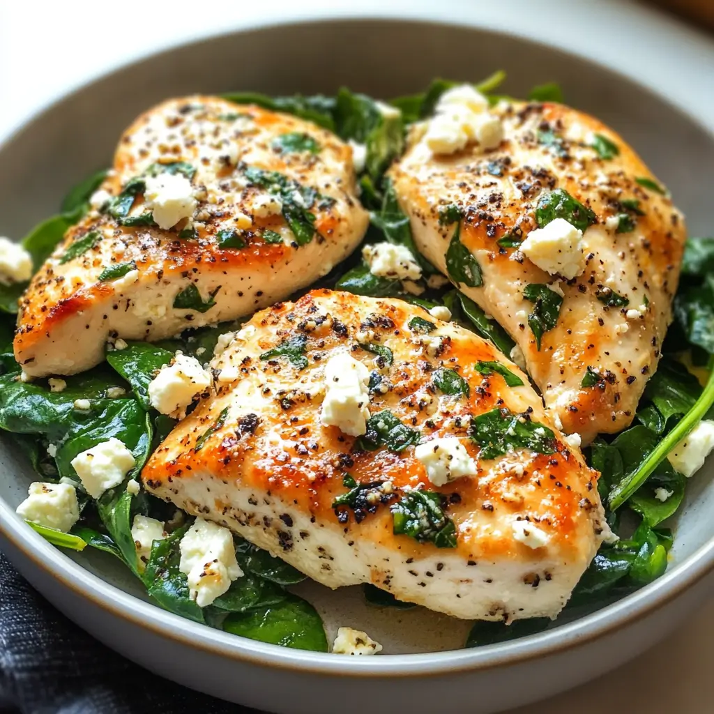 Easy Chicken Breast with Feta and Spinach