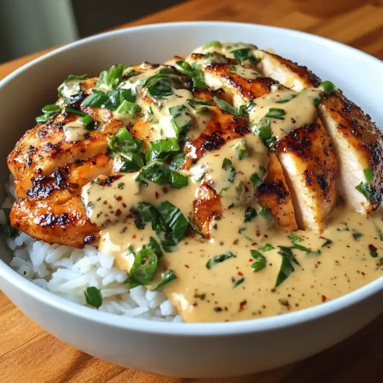 Easy Chicken & Rice Bowls with Creamy Garlic Sauce Recipe