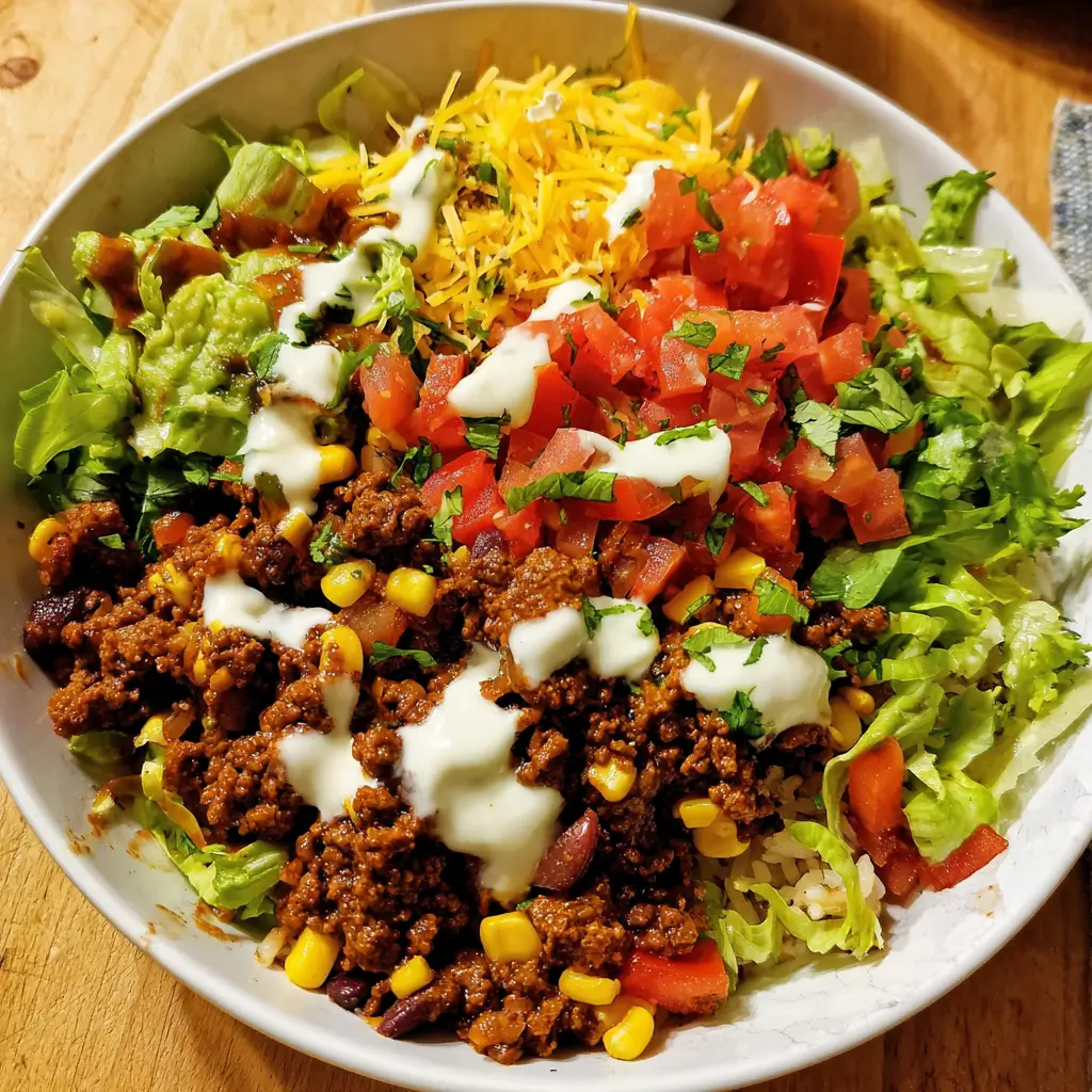 Ground Beef Taco Bowls