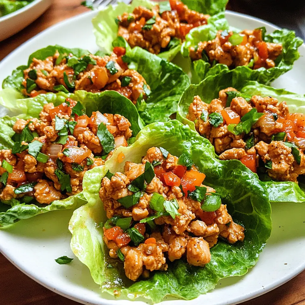 Ground Chicken Lettuce Wraps