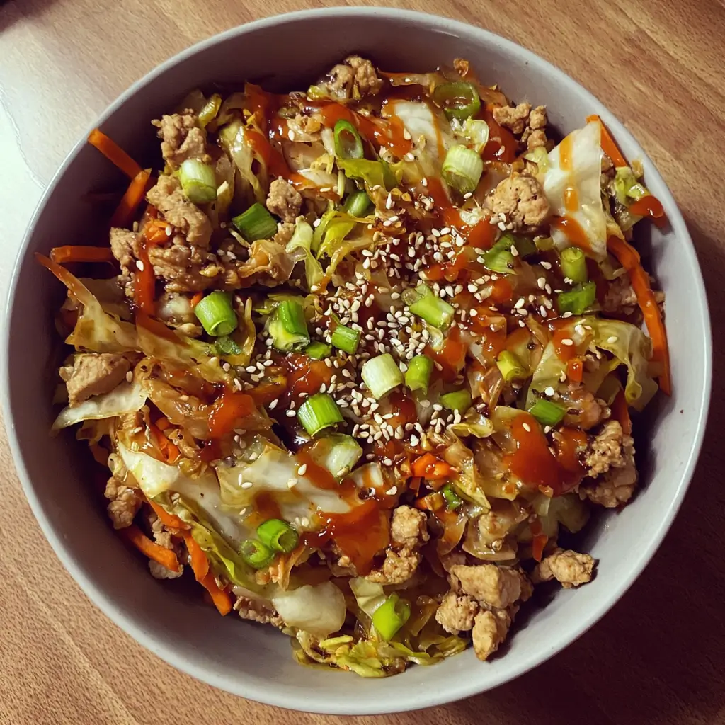 Healthy Chicken Egg Roll in a Bowl Recipe