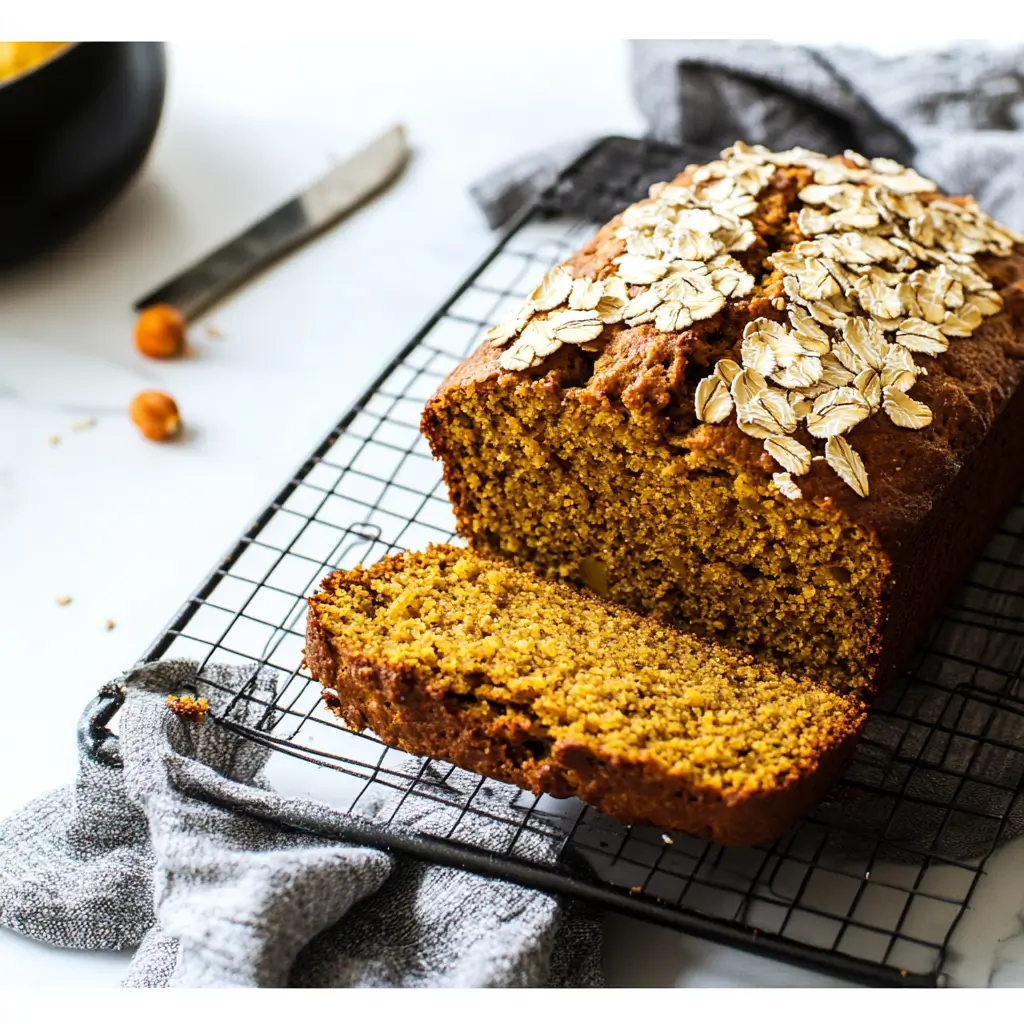 Healthy Pumpkin Oat Bread