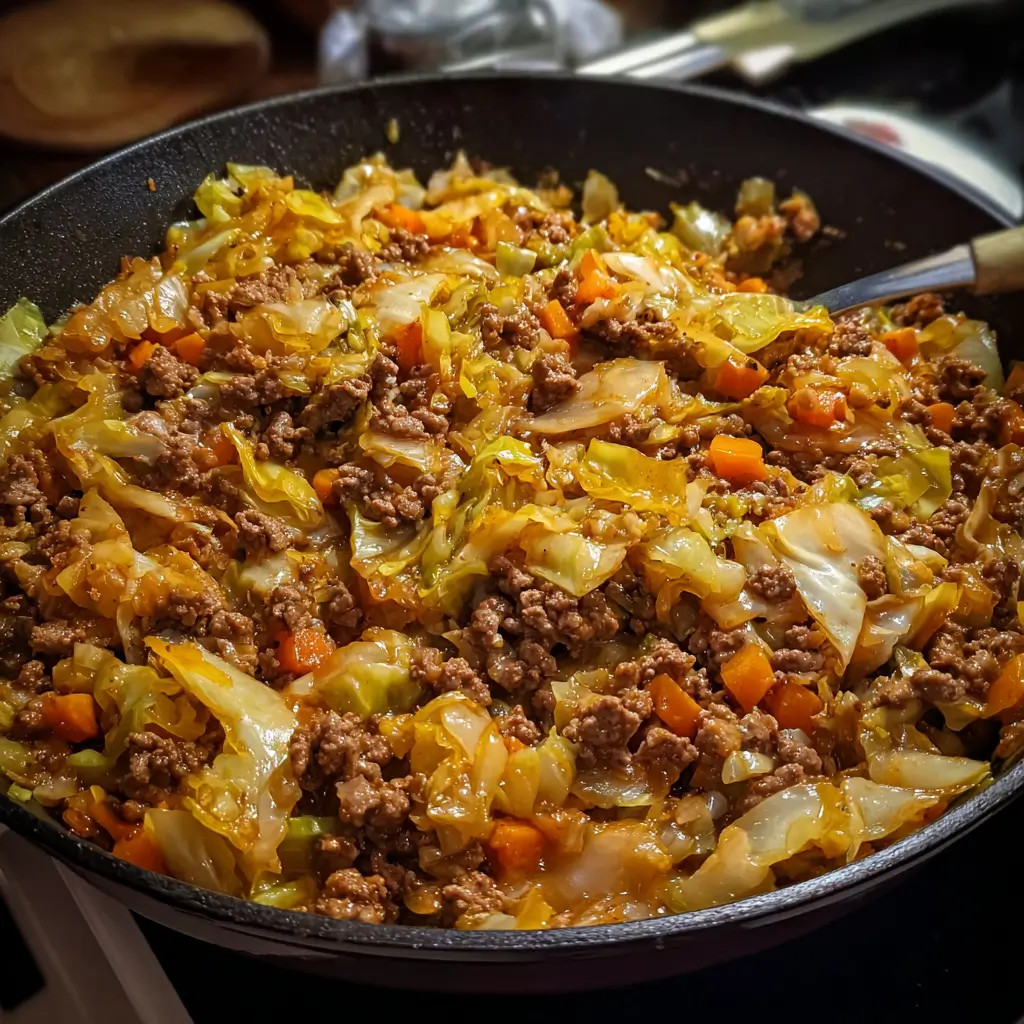 Hearty Ground Beef and Cabbage Skillet
