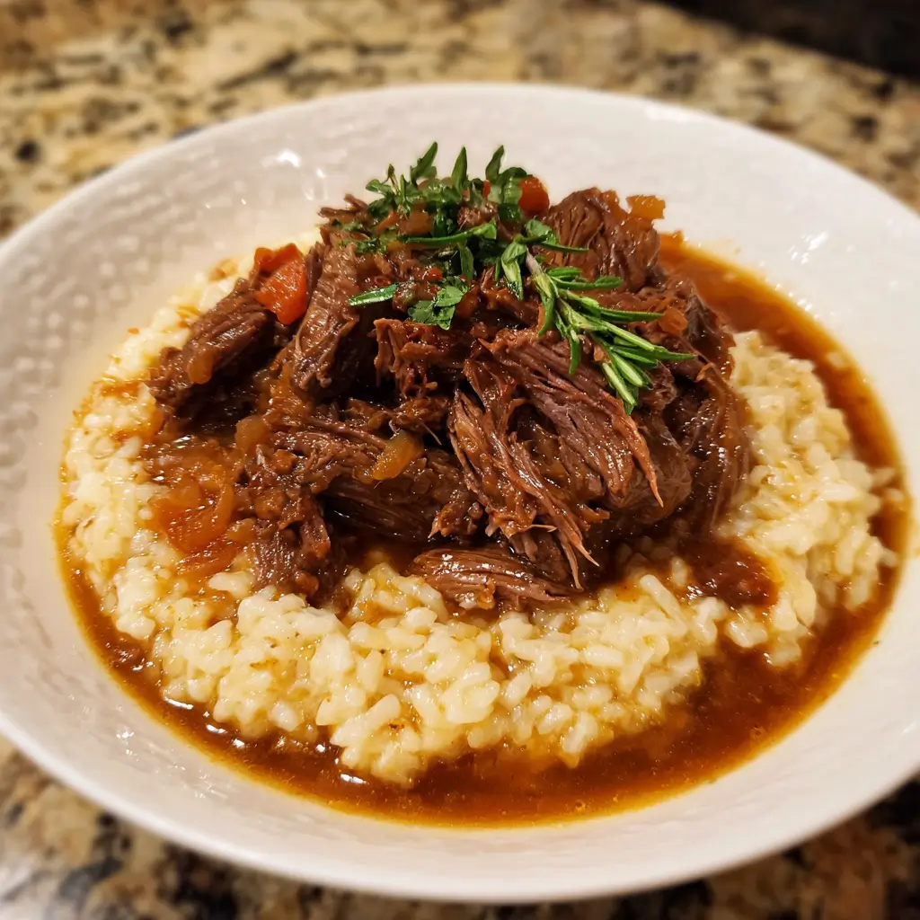 Italian Pot Roast & Parmesan Risotto