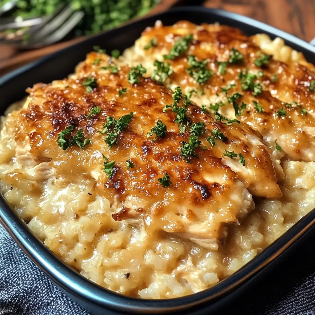 Lazy Day Creamy Chicken & Rice Casserole