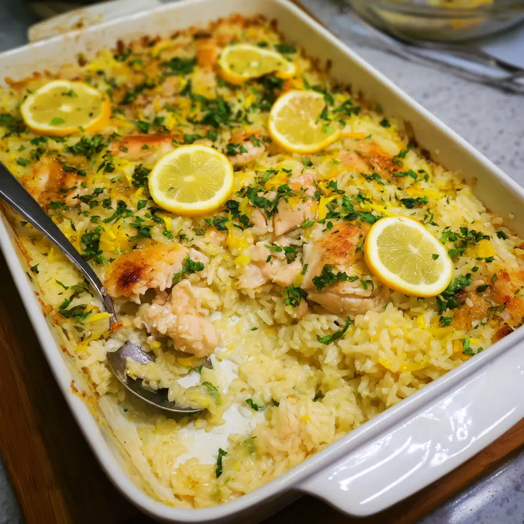 Lemon Chicken and Rice Casserole
