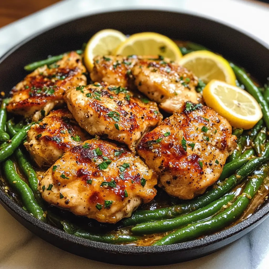 Lemon Garlic Butter Chicken and Green Beans
