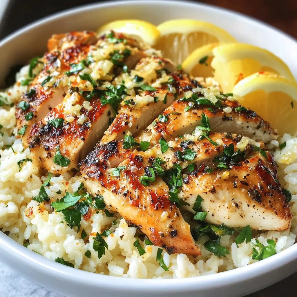 Lemon Garlic Parmesan Chicken & Rice