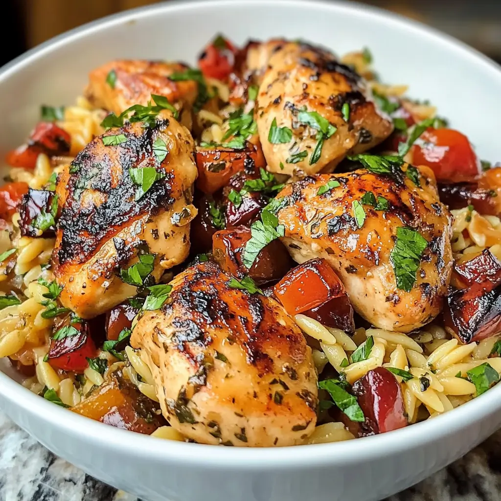 Mediterranean Chicken and Orzo