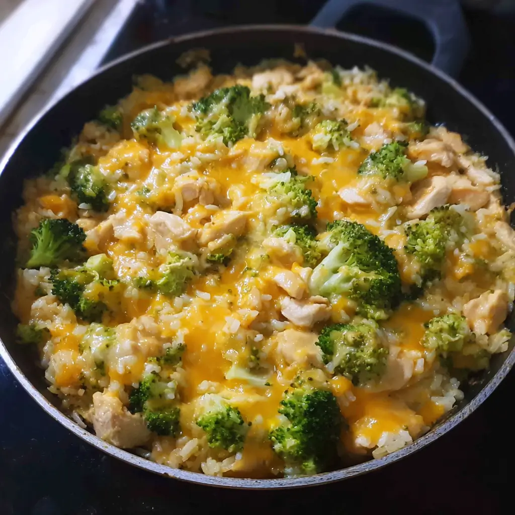 One-Pan Cheesy Chicken, Broccoli, and Rice