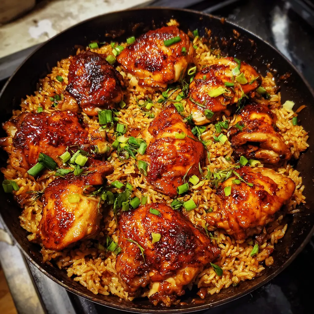One Pan Chipotle Honey Chicken and Rice