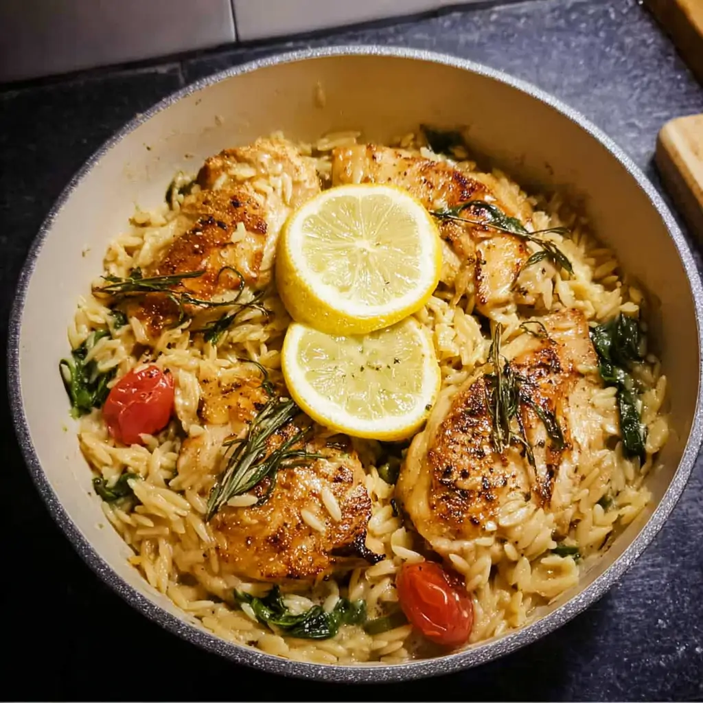 One-Pot Lemon Chicken and Orzo