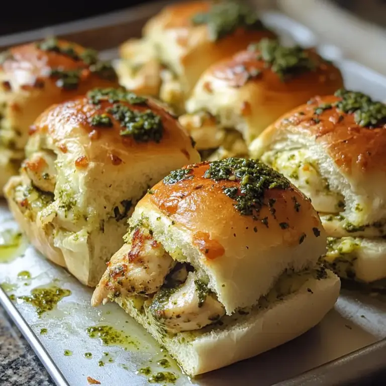 Pesto Chicken Pull Apart Sliders