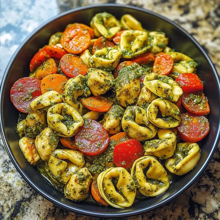Pesto Chicken Tortellini and Veggies