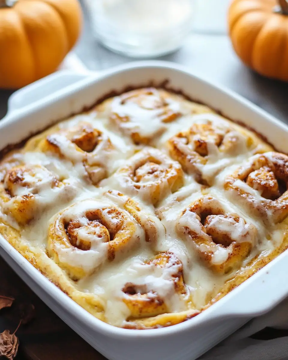 Pumpkin Cinnamon Roll Bake