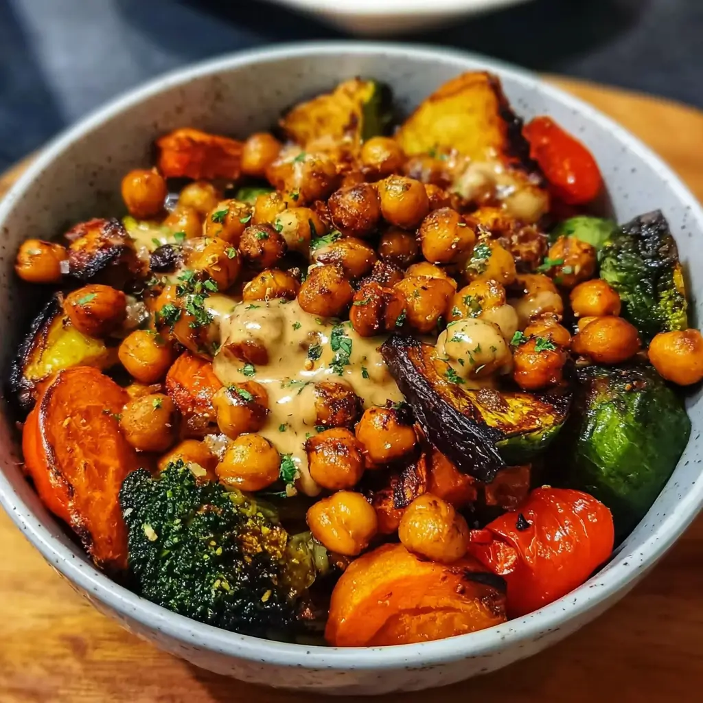 Roasted Vegetable and Chickpea Bowl