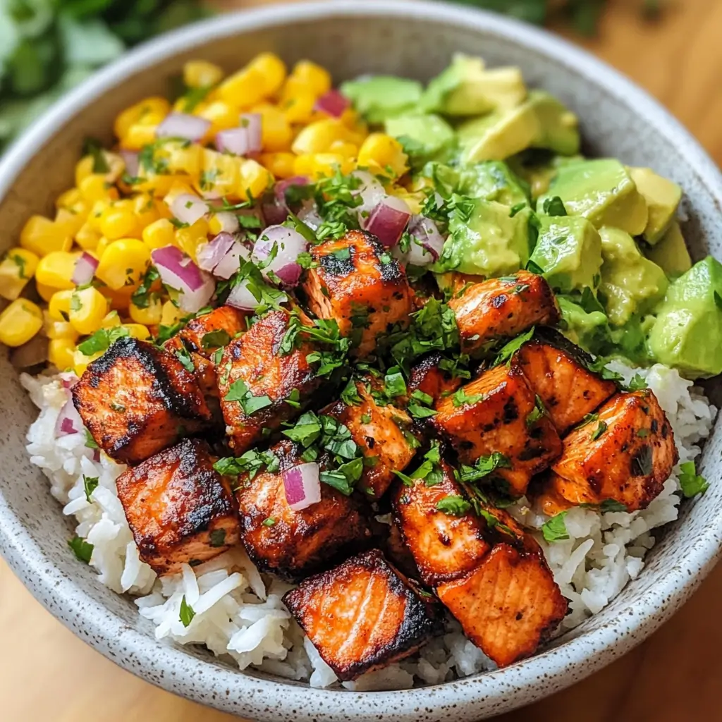 Salmon Burrito Bowl