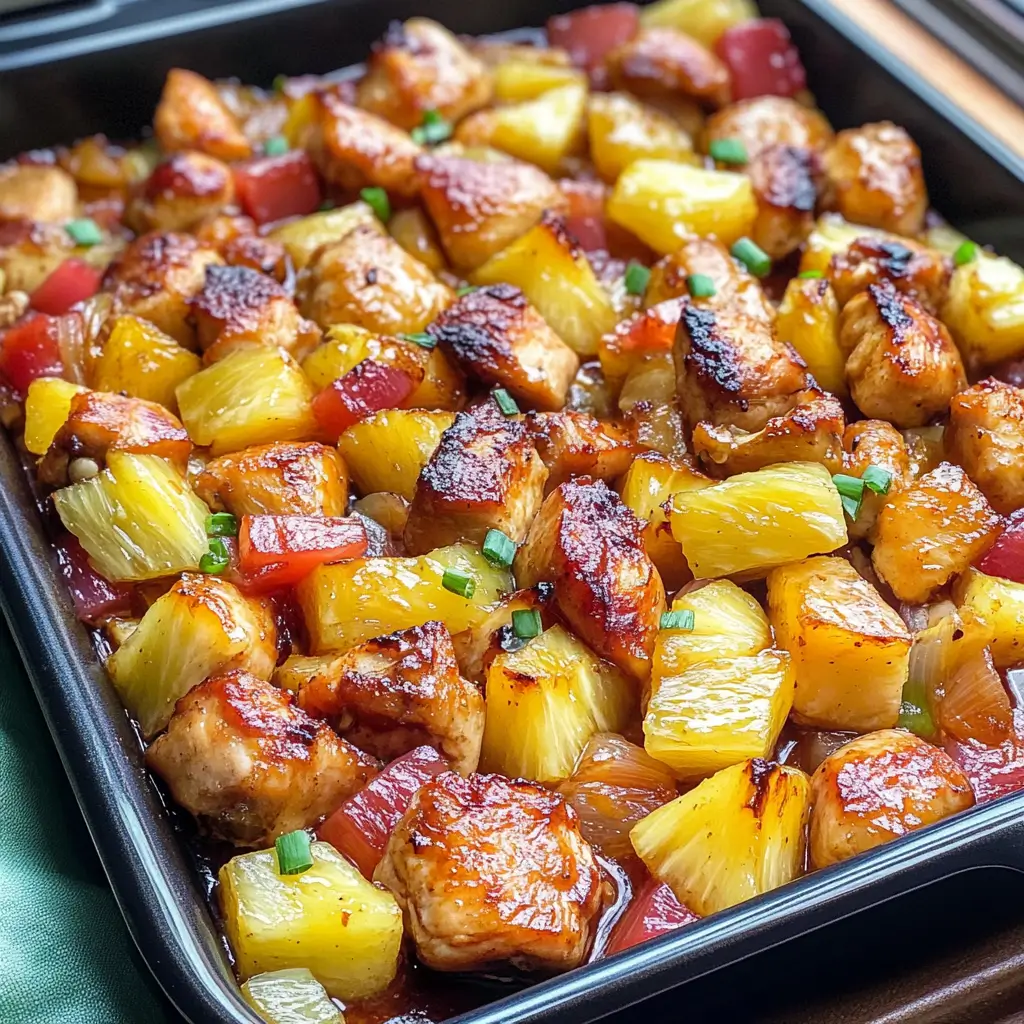 Sheet Pan Pineapple Chicken
