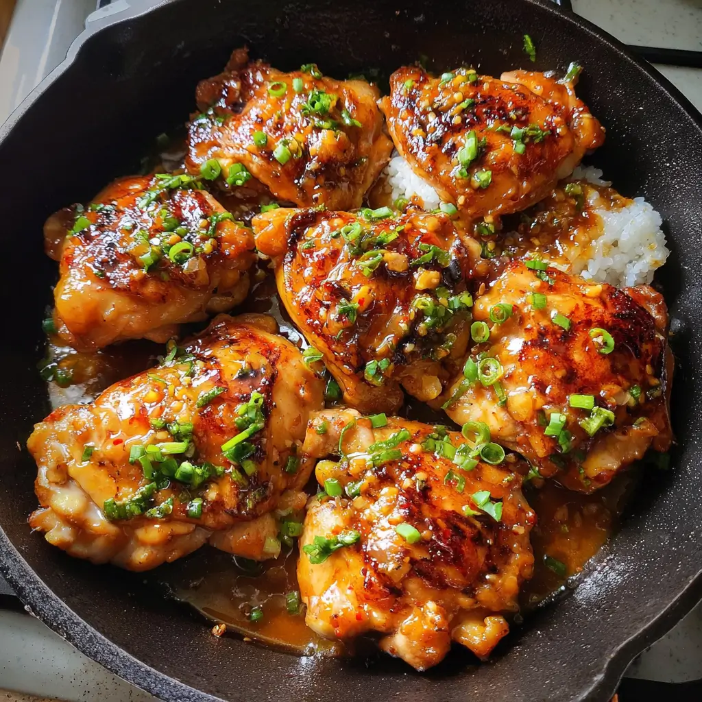 Skillet Bang Bang Chicken Thighs