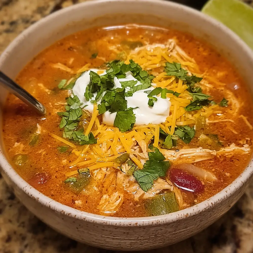 Slow Cooker Chicken Enchilada Soup