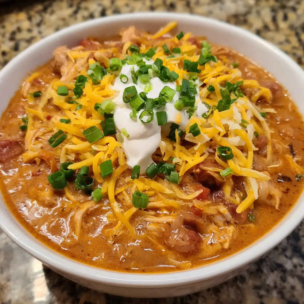 Slow Cooker Cream Cheese Crack Chicken Chili