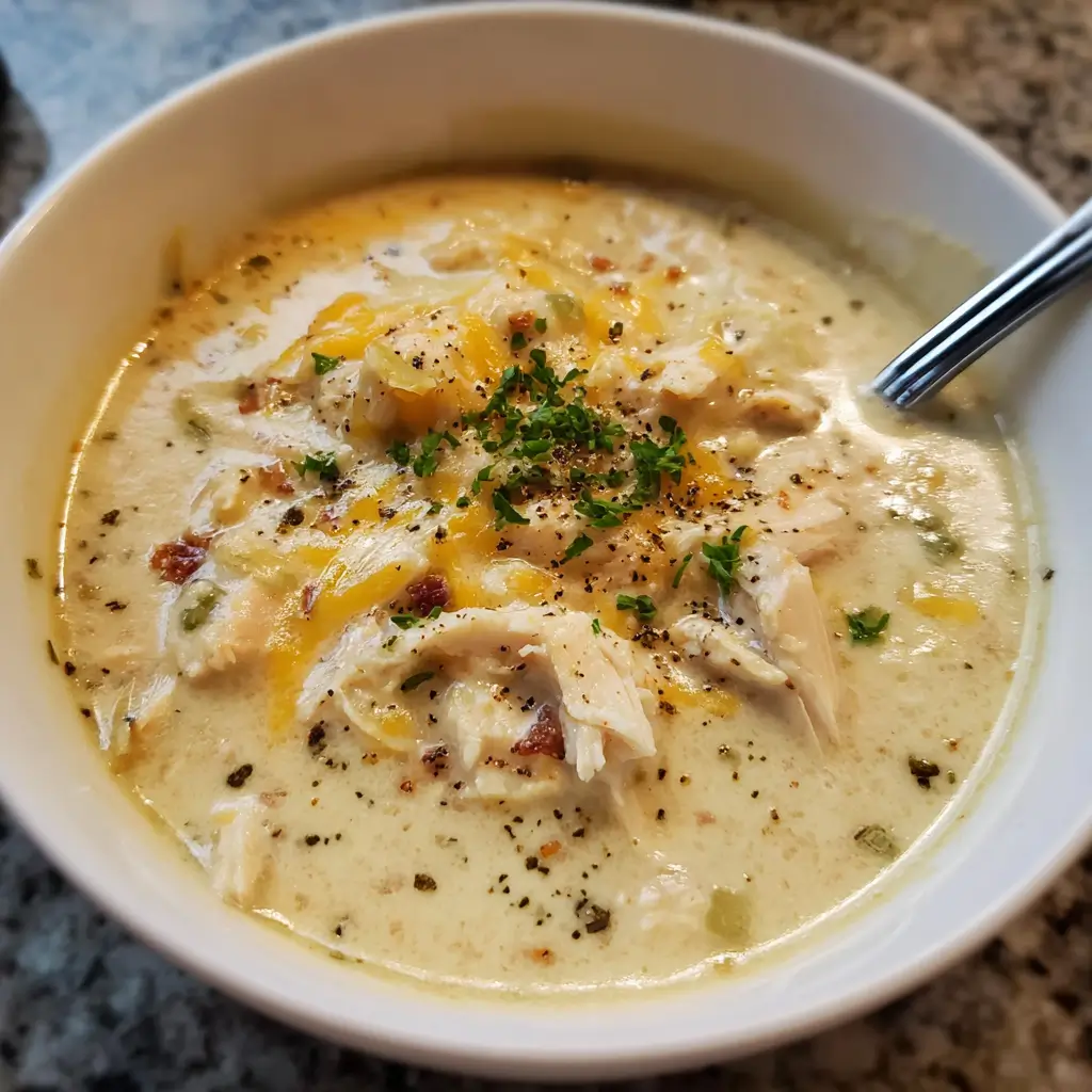 Slow Cooker Keto Chicken Cream Cheese Soup