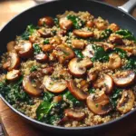 Spinach Mushroom Quinoa Skillet