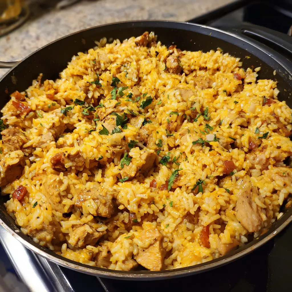 Turkey Beef Ranch One Pot Chicken and Rice
