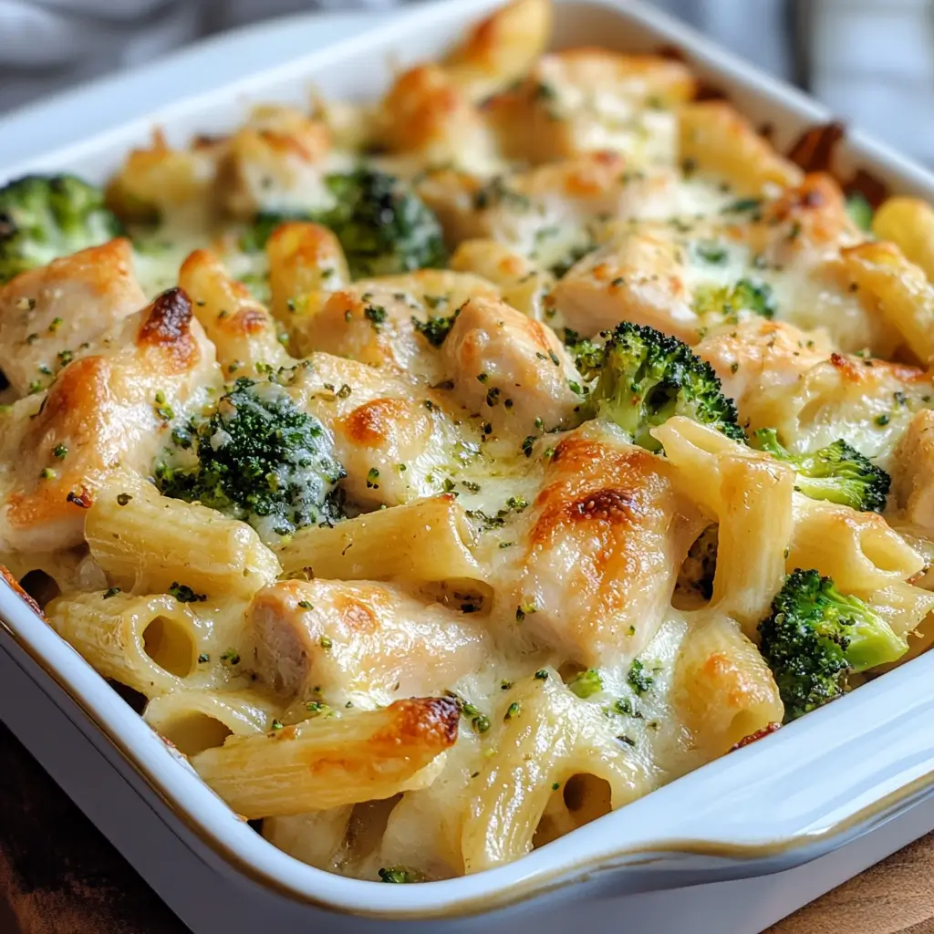 Baked Chicken and Broccoli Pasta