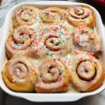 Birthday Cake Cinnamon Rolls