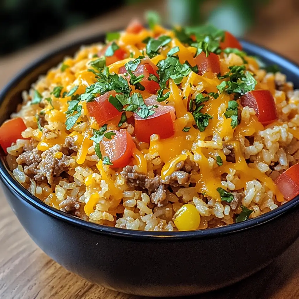 Cheesy Taco Rice Recipe