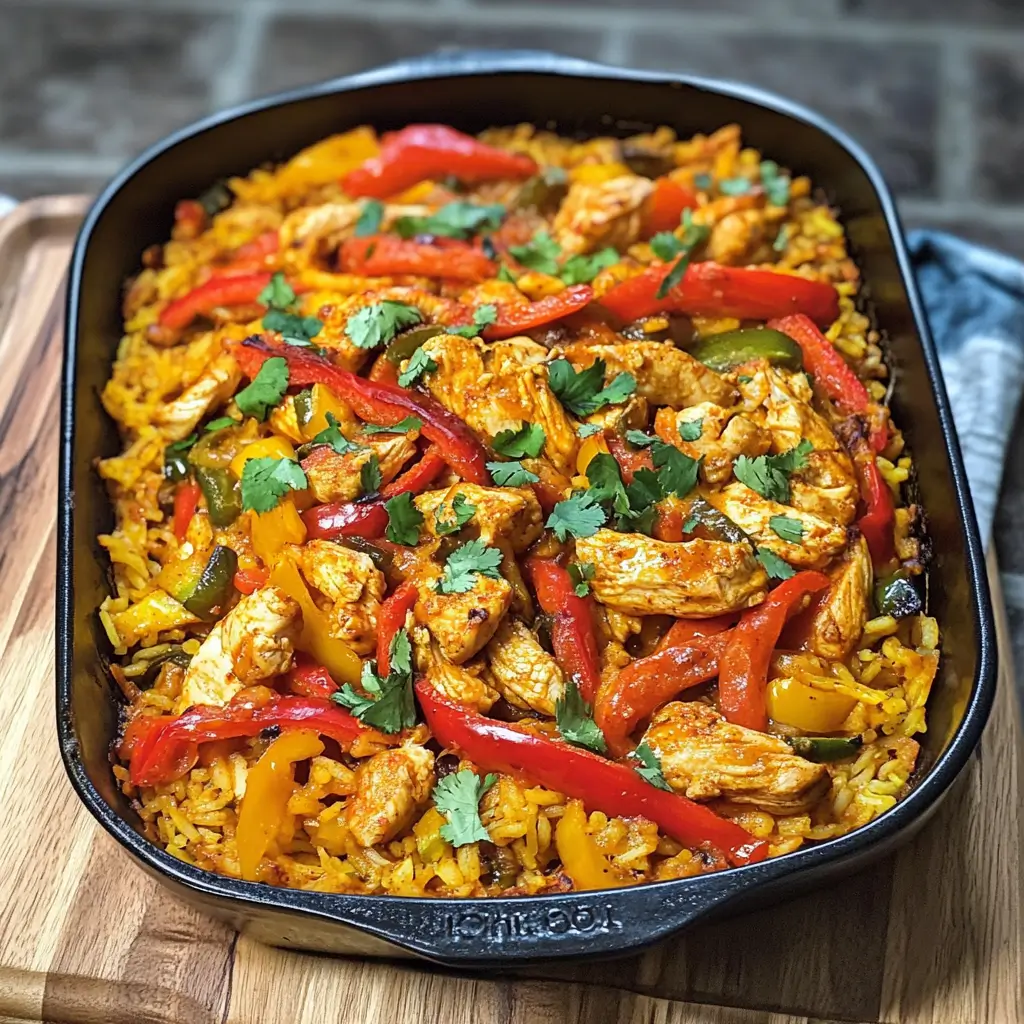Chicken Fajita Rice Bake