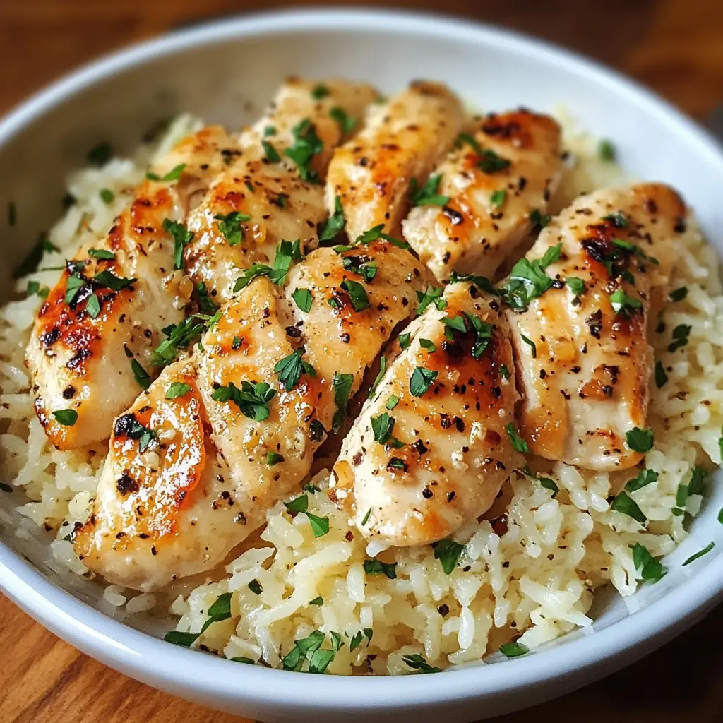 Chicken Scampi And Garlic Parmesan Rice