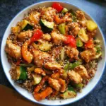 Chicken and Vegetable Stir Fry Quinoa Bowls