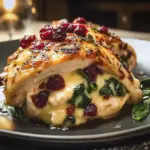 Cranberry Spinach Stuffed Chicken Brie