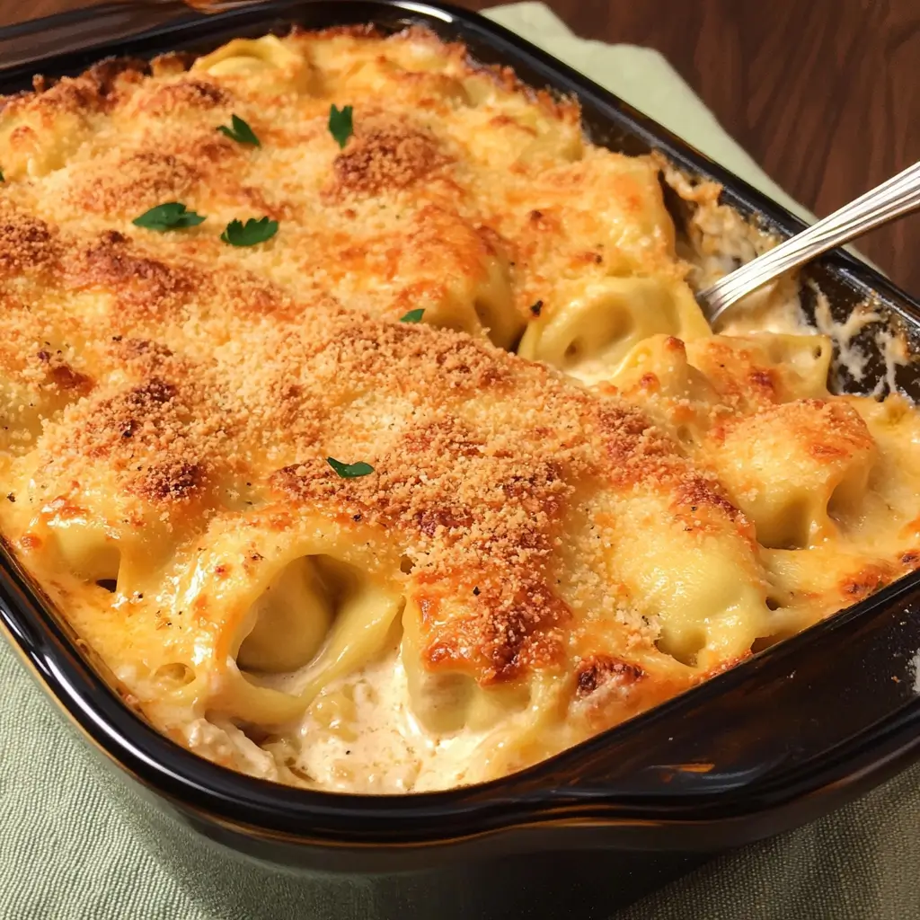 Creamy Baked Tortellini