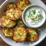 Crispy Zucchini Fritters with Lemon Yogurt
