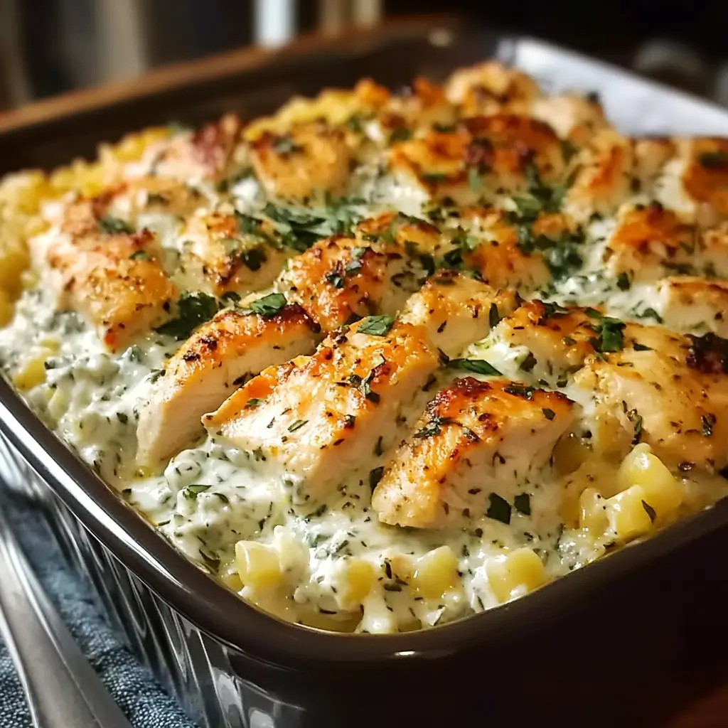 Dump-and-Bake Chicken Tzatziki Casserole