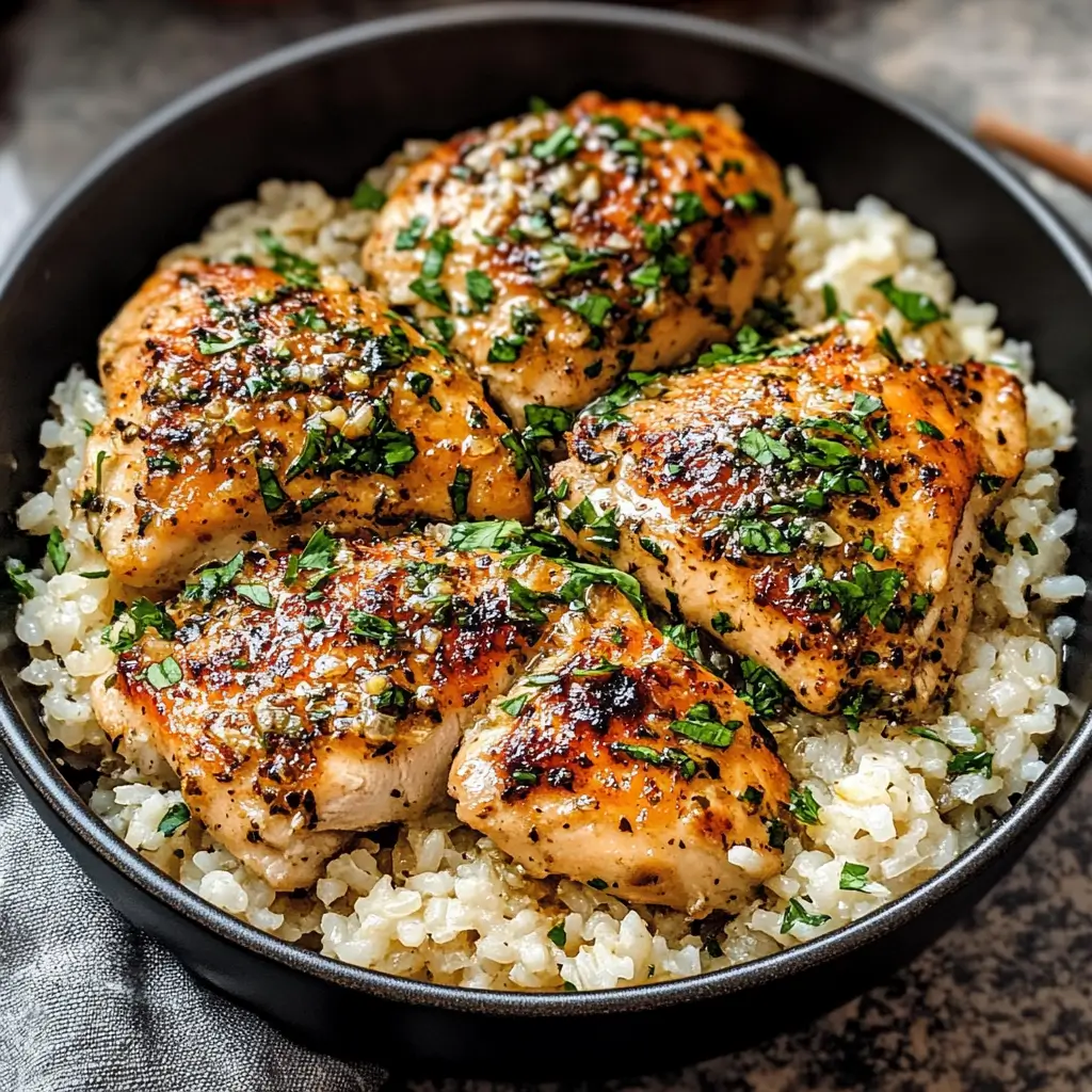 Garlic Butter Chicken and Rice