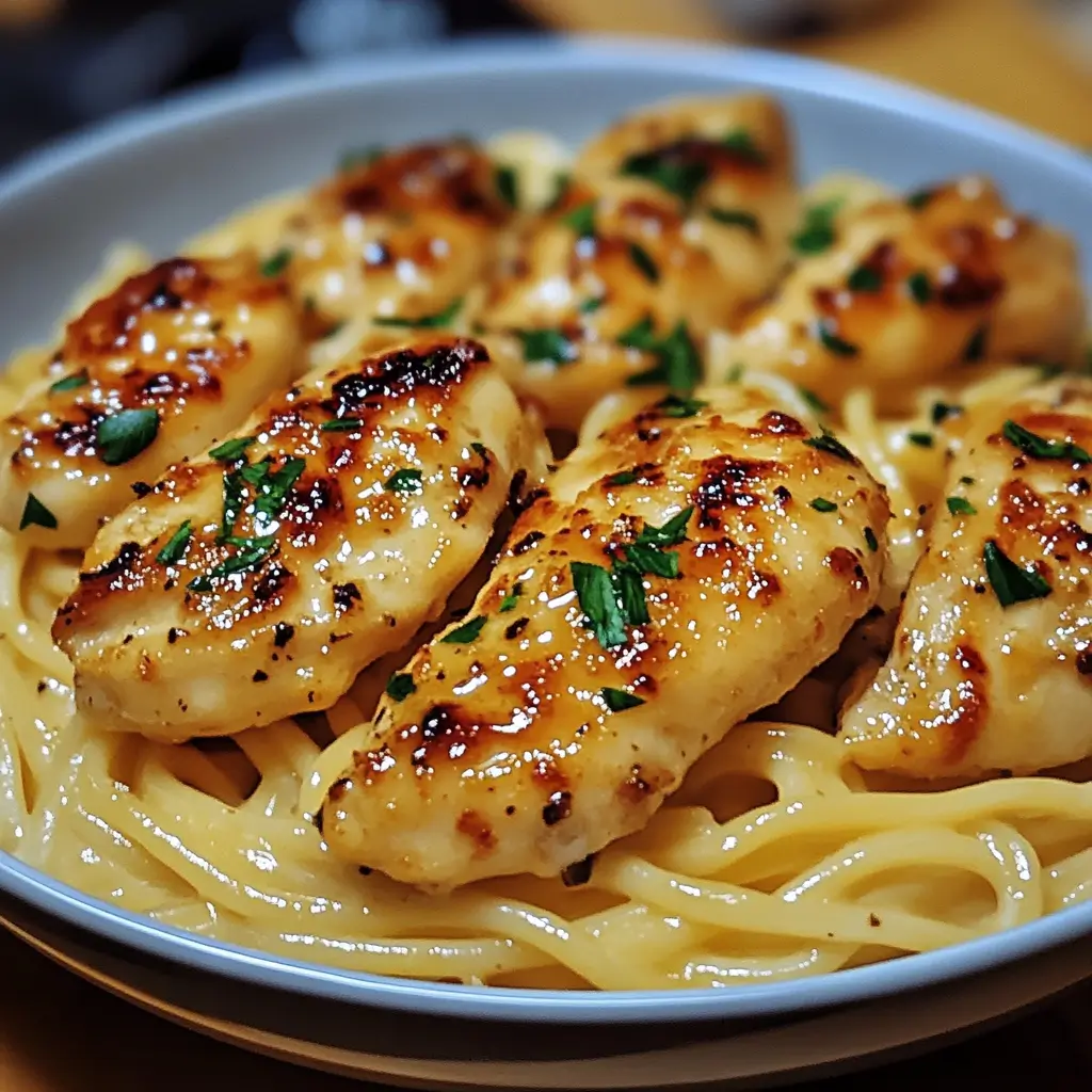 Garlic Butter Chicken with Parmesan Pasta