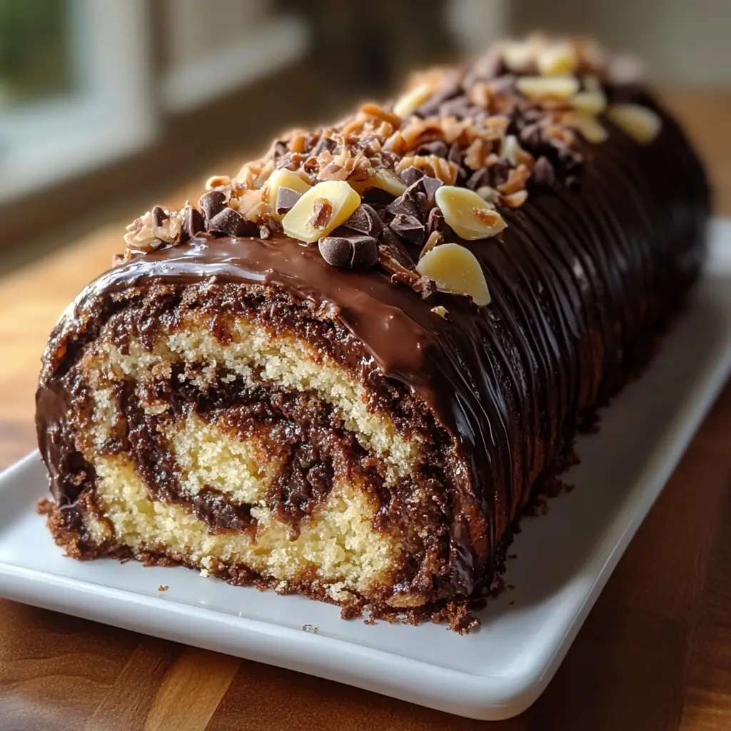 German Chocolate Cake Roll