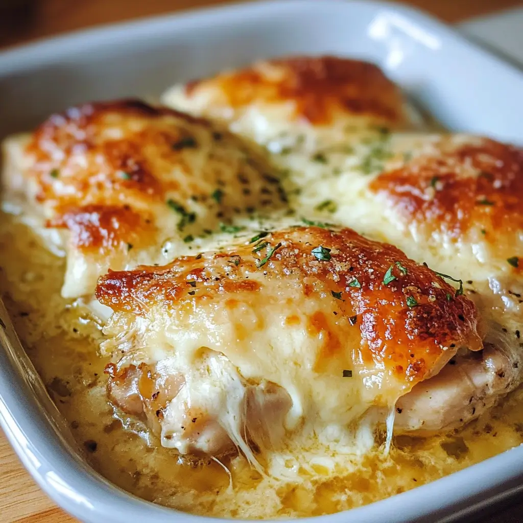 Golden Baked Provolone Chicken