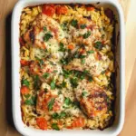 Greek Chicken Orzo Bake