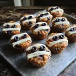 Halloween Blueberry Mummy Muffins