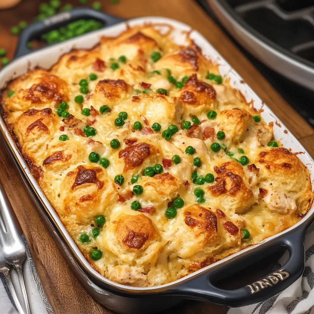 Loaded Chicken and Biscuit Bake