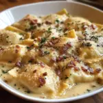 Olive Garden-Inspired Ravioli Carbonara