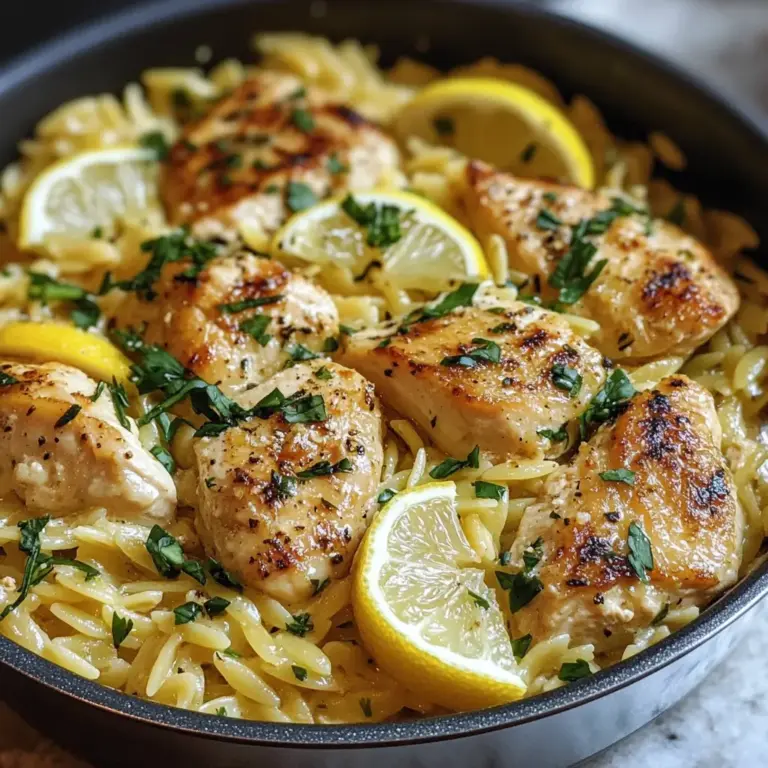 One Pot Lemon Chicken Orzo